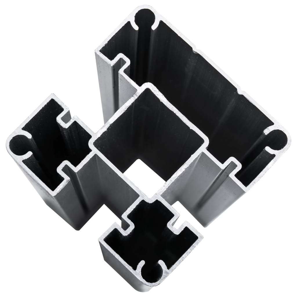 Set Pannelli di Recinzione WPC 699x105 cm Nero