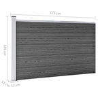 Set Pannelli di Recinzione in WPC 872x105 cm Nero