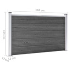 Set Pannelli di Recinzione in WPC 872x105 cm Nero