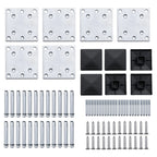 Set Pannelli di Recinzione in WPC 872x105 cm Nero