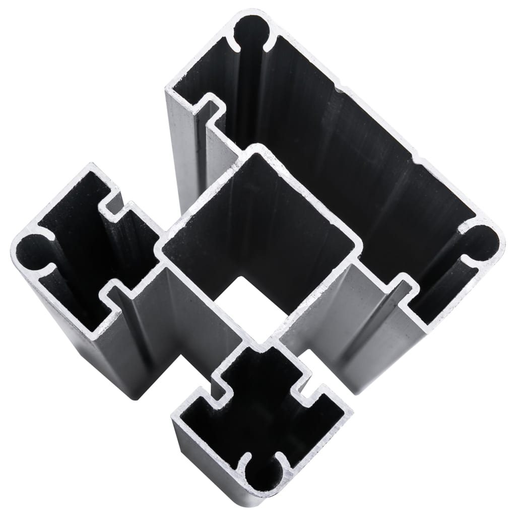 Set Pannelli di Recinzione in WPC 872x105 cm Nero