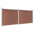 Set Pannello di Recinzione in WPC 353x146 cm Marrone