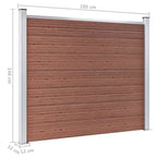 Set Pannello di Recinzione in WPC 353x146 cm Marrone