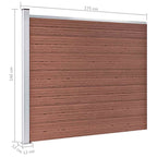 Set Pannello di Recinzione in WPC 353x146 cm Marrone