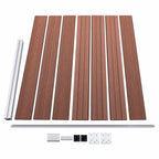 Set Pannello di Recinzione in WPC 353x146 cm Marrone