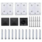 Set Pannello di Recinzione in WPC 353x146 cm Marrone