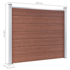Set Pannello di Recinzione WPC 526x146 cm Marrone