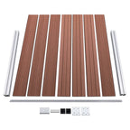 Set Pannello di Recinzione WPC 526x146 cm Marrone