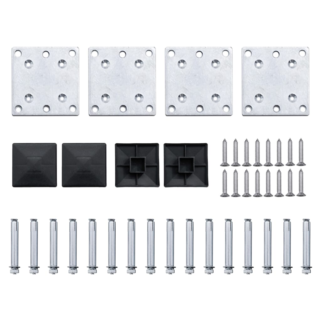 Set Pannello di Recinzione WPC 526x146 cm Marrone