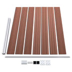 Set Pannelli di Recinzione in WPC 699x146 cm Marrone