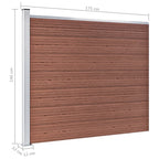 Set Pannelli di Recinzione in WPC 872x146 cm Marrone