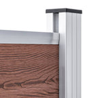 Set Pannelli di Recinzione in WPC 872x146 cm Marrone