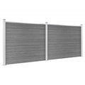 Set Pannello di Recinzione in WPC 353x146 cm Grigio