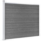 Set Pannello di Recinzione in WPC 353x146 cm Grigio