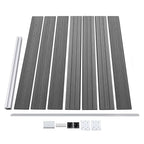 Set Pannello di Recinzione in WPC 353x146 cm Grigio