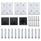 Set Pannello di Recinzione in WPC 353x146 cm Grigio