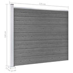Set Pannello di Recinzione in WPC 526x146 cm Grigio