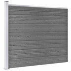 Set Pannello di Recinzione in WPC 526x146 cm Grigio