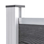 Set Pannello di Recinzione in WPC 526x146 cm Grigio