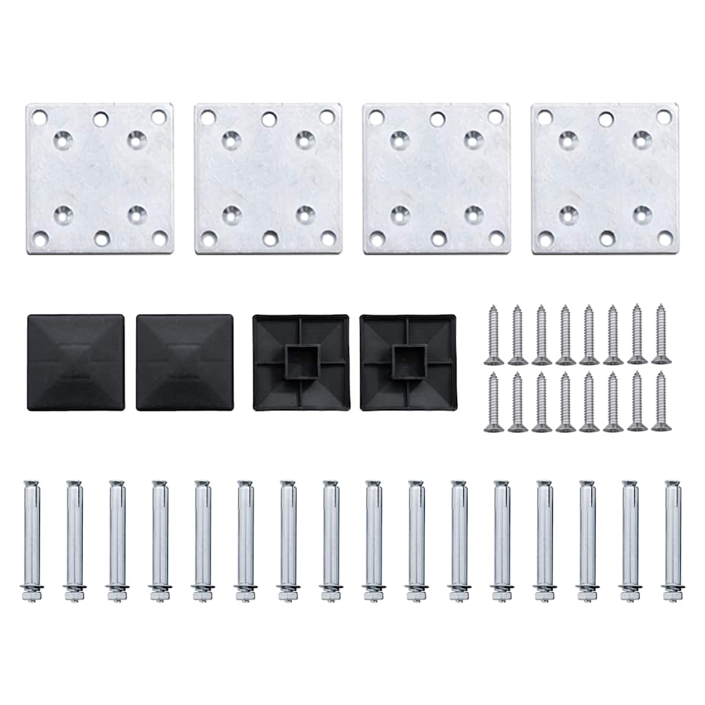 Set Pannello di Recinzione in WPC 526x146 cm Grigio