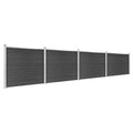 Set Pannello di Recinzione in WPC 699x146 cm Grigio
