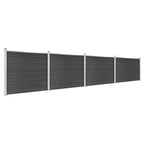 Set Pannello di Recinzione in WPC 699x146 cm Grigio