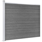 Set Pannello di Recinzione in WPC 699x146 cm Grigio