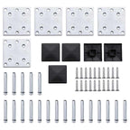 Set Pannello di Recinzione in WPC 699x146 cm Grigio