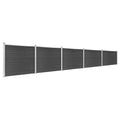 Set Pannello di Recinzione in WPC 872x146 cm Grigio