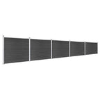 Set Pannello di Recinzione in WPC 872x146 cm Grigio