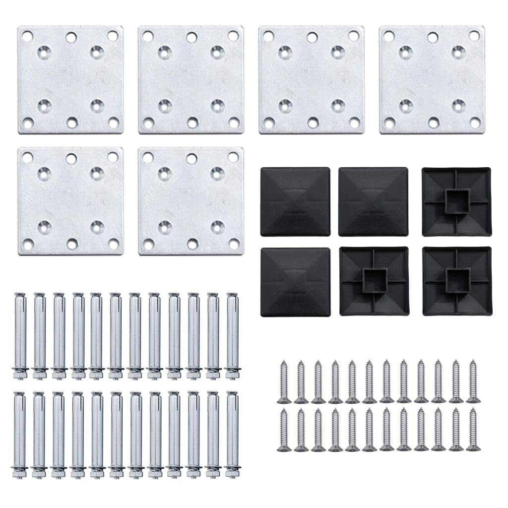 Set Pannello di Recinzione in WPC 872x146 cm Grigio