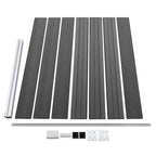 Set Pannelli di Recinzione in WPC 353x146 cm Nero