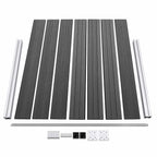 Set Pannelli di Recinzione in WPC 353x146 cm Nero