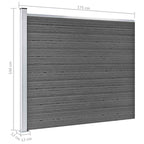 Set Pannelli di Recinzione in WPC 526x146 cm Nero