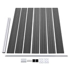 Set Pannelli di Recinzione in WPC 526x146 cm Nero