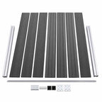 Set Pannelli di Recinzione in WPC 526x146 cm Nero