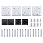 Set Pannelli di Recinzione in WPC 526x146 cm Nero