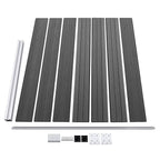 Set Pannelli di Recinzione in WPC 699x146 cm Nero