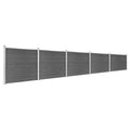 Set Pannelli di Recinzione in WPC 872x146 cm Nero