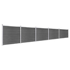 Set Pannelli di Recinzione in WPC 872x146 cm Nero