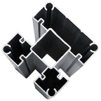 Set Pannelli di Recinzione in WPC 872x146 cm Nero