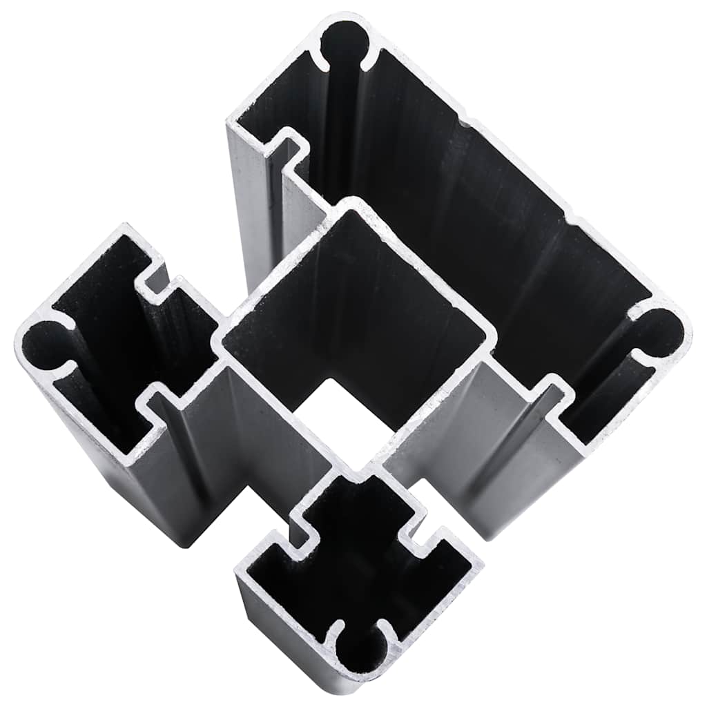 Set Pannelli di Recinzione in WPC 872x146 cm Nero