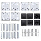 Set Pannelli di Recinzione in WPC 872x146 cm Nero