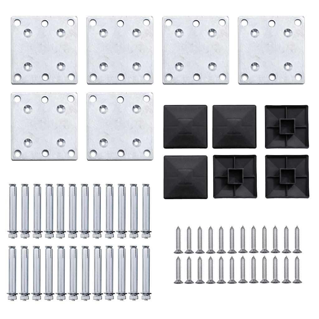 Set Pannelli di Recinzione in WPC 872x146 cm Nero