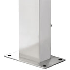 Doccia da Giardino con Base Marrone 225 cm in Acciaio Inox