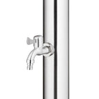 Doccia da Giardino con Base Marrone 220 cm in Acciaio Inossidabile