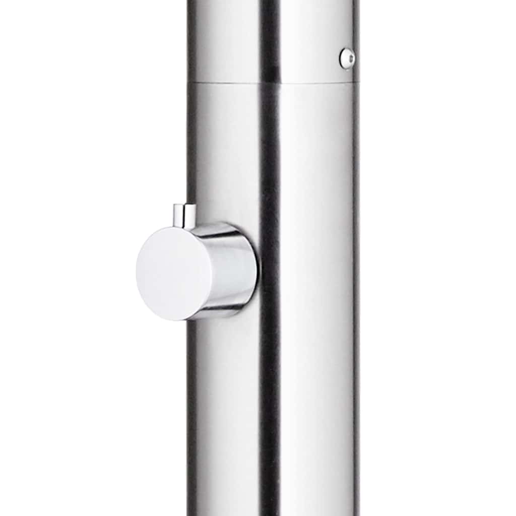 Doccia da Giardino con Base Marrone 220 cm in Acciaio Inossidabile