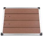 Doccia da Giardino con Base Marrone 230 cm in Acciaio Inox
