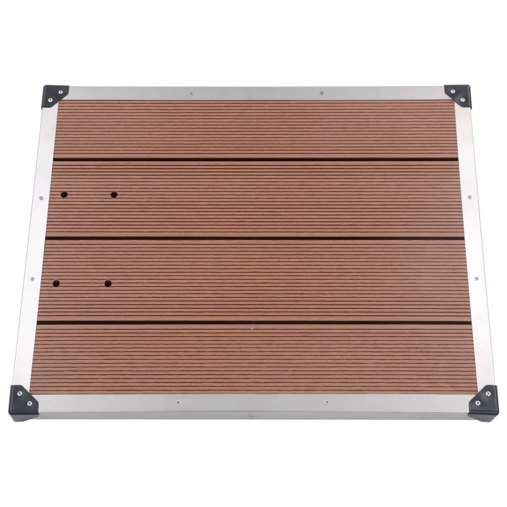 Doccia da Giardino con Base Marrone 230 cm in Acciaio Inox