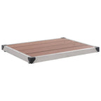 Doccia da Giardino con Base Marrone 225 cm in Acciaio Inossidabile